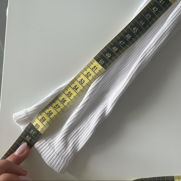 Zara ribbed white off-the-shoulder long sleeve - Picture 8 of 9